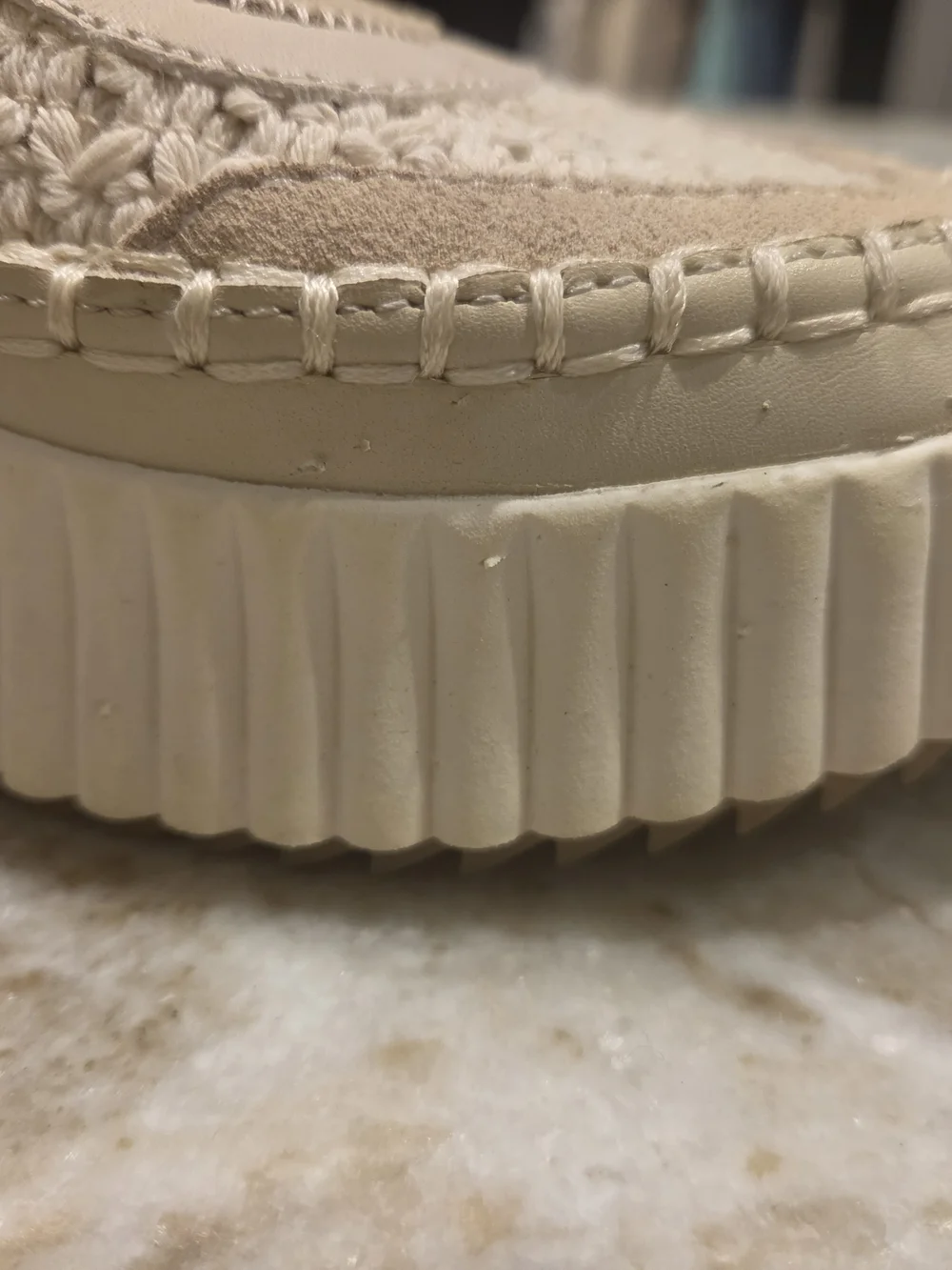 Dolce Vita Women's Cream Woven Platform Sneakers - Picture 5 of 9